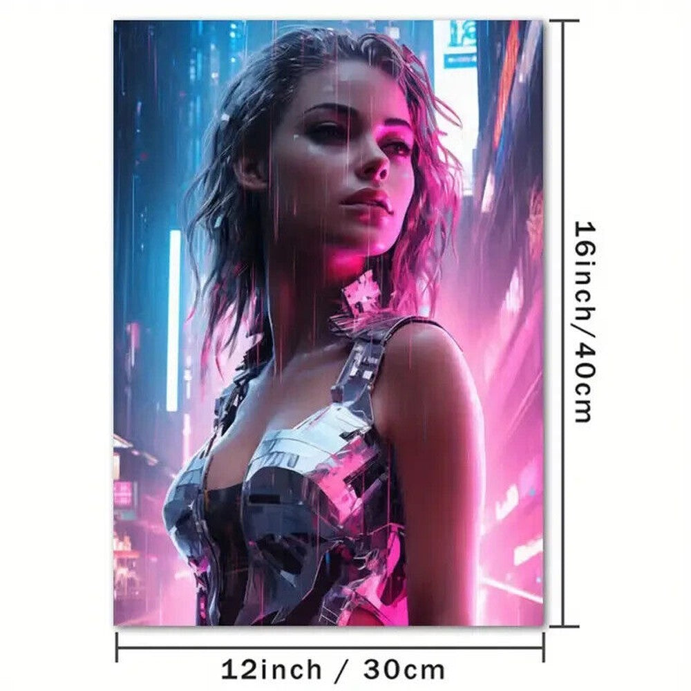 Beautiful Woman Standing In The Rain Artistic Canvas Print 12" X 16" Art:Art Prints Style Your Walls